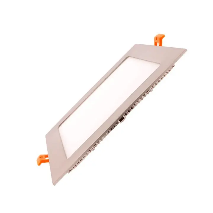 Ledkia Placa LED 15W Cuadrada SuperSlim Corte 180x180 mm Silver 3000K Blanco Cálido - 1