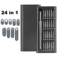 Juego De Destornilladores 24 En 1 De Precisión Con Estuche Móvil Para Reparación De Smart Home PC Y Teléfonos Móviles Material De Acero Cromo Vanadio Magnético - details 0
