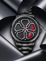 Reloj De Cuarzo Para Hombre NS Cuatro Hojas De Clover Diseño Creativo Casual Correa De Acero Inoxidable Resistente Al Agua - details 1