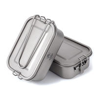 Caja De Almuerzo De Titanio Para Camping 800ml Caja De Alimentos Rectangular De Almacenamiento Exterior Sin Platos Ni Bolsa Aislante - details 0