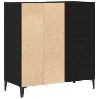 Armario de discos vidaXL Negro Roble 84,5x38x89 cm Madera elaborada - details 3