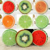 Funda De Cojín Redonda Para Silla De Barra Con Estampado De Frutas De Dibujos Animados Antideslizante Cubierta De Asiento Suave Para Sala De Estar Y Comedor - details 1