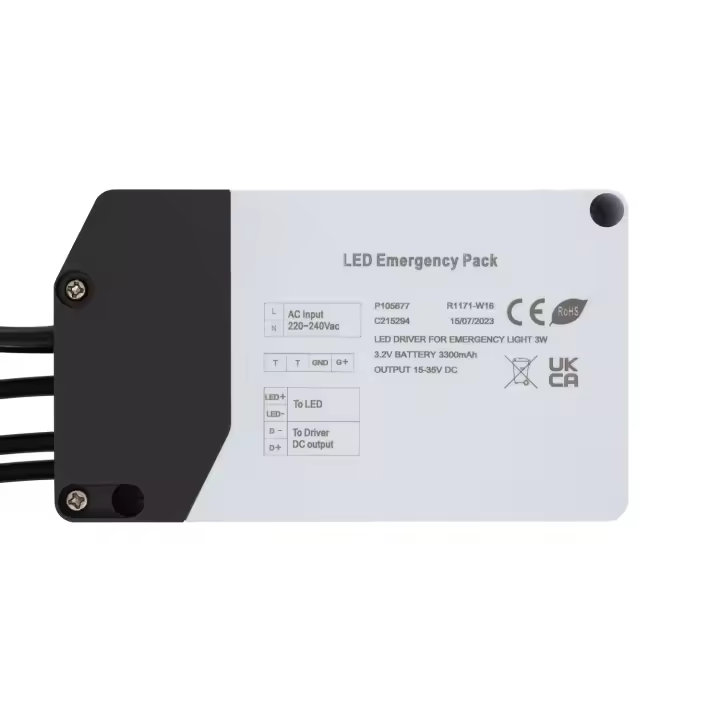 Ledkia Driver con Batería para Luminarias LED de Emergencia 15-50V DC 3W 3 W - 1