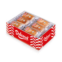 Dulcesol Triángulos de hojaldre rellenos de crema o cabello de ángel. Envasados de dos en dos. La caja contiene 2.2kg. Producto de pastelería y repostería. - details 1