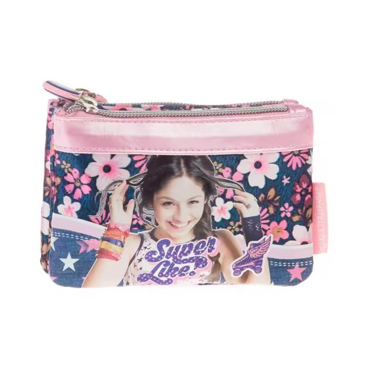 Soy Luna Superlike-Monedero Cuadrado Doble, Lila - 1