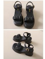Sandalias De Tacón Grueso Estilo Hada Para Mujer Zapatos De Playa Moda Verano 2024 Suela Gruesa Comodidad Casual Zapatos Para Mujer - details 10