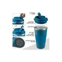 Taza de Café Aislamiento con Tapa - Reutilizable Y a Prueba de Derrames, Vagos de Acero Inoxide al Vacío de Doble Pared, Ideal para Casa y Oficina (Azul,13oz) - details 1