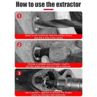 Juego De 10 Piezas De Extractores De Tornillos Y Tornillos Rotos Herramienta De Extracción De Tornillos Con Cabeza Hexagonal Para Mantenimiento Mecánico - details 4