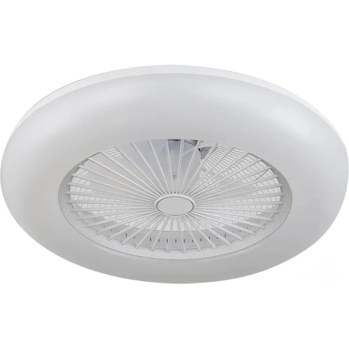 Ventilador de techo silencioso con luz LED Blanco 2025 - Motor DC, mando a distancia, intensidad regulable, 3 tonos, verano/invierno, aspas protegidas, 6v, bajo consumo - 1