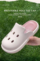 Zapatillas De Mujer Para Verano 2024 Con Suela Gruesa Y Agujero Muller Zapatos De Exterior Oficina Sandalias Mitad Pares Para Playa - details 3