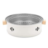 Parrilla De Barbacoa Portátil De 28cm Para Hogar Y Camping Carboncillo BBQ Estilo De Malla Sin Humo Con Asa De Madera Acero Inoxidable Fácil De Limpieza - details 5