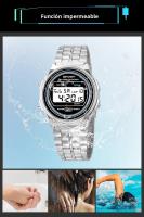 Reloj Digital Elegante Para Mujer En Oro Y Plata De Acero Inoxidable Reloj De Pulsera Electrónico Para Negocios Y Hombres - details 40