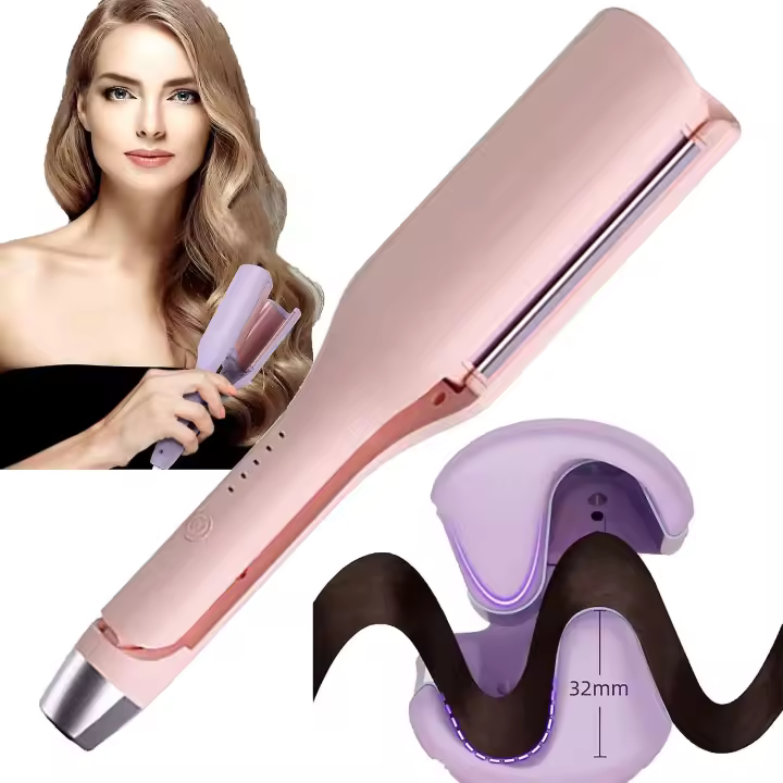 Rizador de Melo Automático, Rizador Melo, Rizador Portátil, Barril de Cerámica de Calentamiento Automático with 3 Ajustes de Temperature, Rizador Inteligente, Rizadores Para Cabello Medio y Largo - 1
