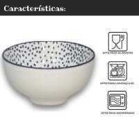 Set de 6 Cuencos de 300 ml - Diseño Japonés con Patrones Únicos en Colores Variados - Ideales para Sopas, Postres, Cereales y Ramen - Vajilla Elegante y Resistente, Apta para Microondas y Lavavajillas - details 1
