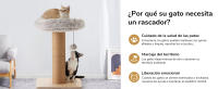 Rascador para gatos con cama, rascador de gatitos con cuerda de yute natural para interiores, árbol de torre para gatos pequeños con percha suave para gatitos y gatos adultos - details 1