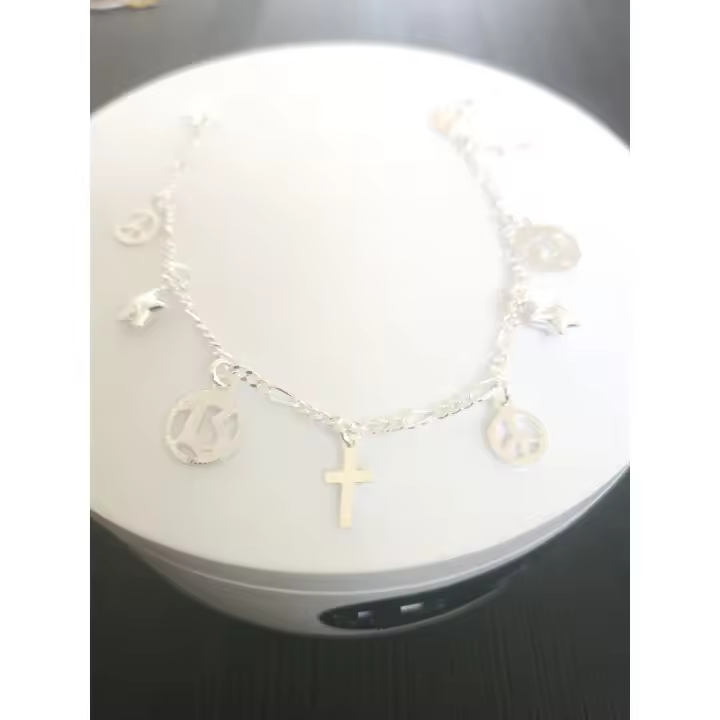 PULSERA DE LA SUERTE CON AVALORIOS ESTRATÉGICOS PARA SUERTE Y ABUNDANCIA PLATA DE LEY - 1
