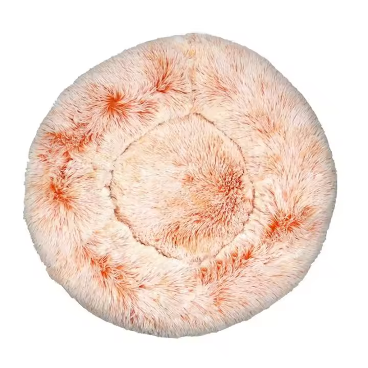 Cama para gatos, cojín suave, lavable para perros y gatos (degradado naranja, 70 cm), Sunny - 1