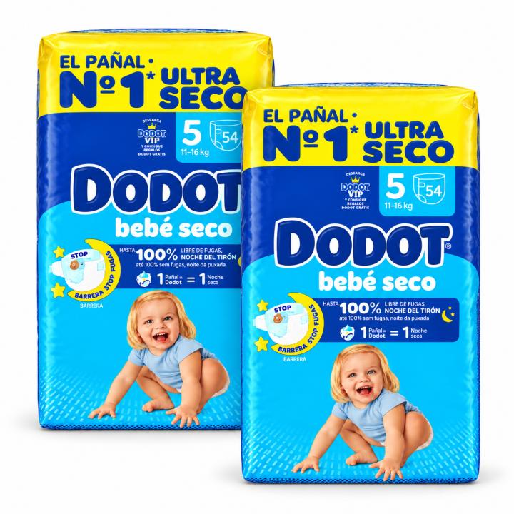 Dodot Bebé-Seco Talla 5 - Pack Ahorro 108 Pañales