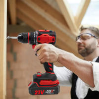 21V Taladro Inalámbrico , destornillador eléctrico recargable de 2 velocidades, Herramientas Eléctricas multifunción para el hogar, 25N.m para batería Makita de 21V - details 2