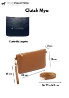 Bolso Clutch Mujer with Correa para el hombro, Bolso de fiesta, mini Bolso Piel authentic Suave, Made in Italy, Modelo Mya , Clutch Cuero - details 1