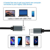 Cable De Carga Y Sincronización Braided USB C a Micro USB OTG Tipo C a Micro USB Para Samsung Xiaomi Huawei 2.4A Braid - details 0
