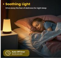Lámpara de Mesita de Noche con Control Remoto y Tactil, Luz Nocturna Infantil para Niños Bebe, Lampara Led Colores Recargable para Dormitorio Habitación - details 4