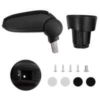 vidaXL Reposabrazos para coche ABS negro Adecuado para Lada largus (2012-2018),  Hyundai accent (2006-2009),  Citroen c-quatre (2009)/citroen c4 y mas - details 6