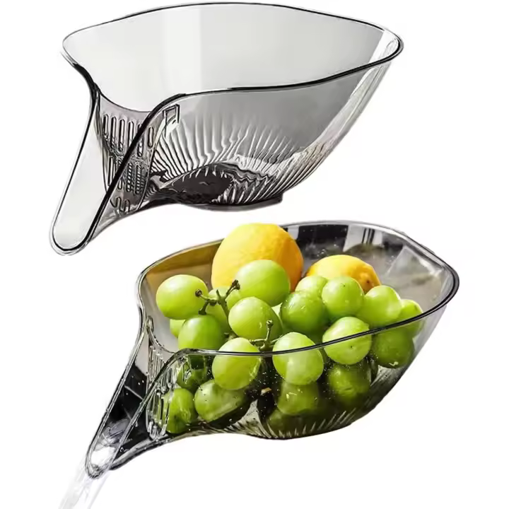 Cesta de drenaje multición, cesta de lavado de frutas y verduras de gran capacidad, Juego de 2 piezas - 1