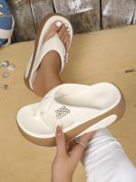 Sandalias De Verano Para Mujer Con Plataforma Gruesa Y Tacón Medio Comodidad Suave Moda Casual Para Playa Y Vacaciones Zapatos Simples De Exterior - details 4