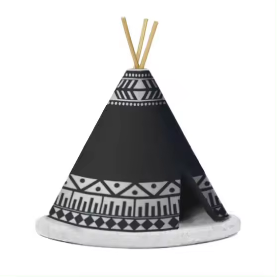 Fisura – Quemador de incienso original. Quemador de incienso con forma de tipi o de volcán. Quemador de incienso decorativo para el hogar. 10,5 cm x 9 cm. Variedad de modelos. - 1