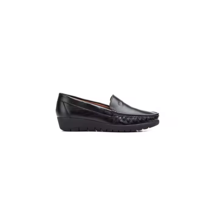 Mocasines de piel negros by Par y Medio Piel Piel y textil Piel acolchada - 1