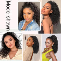 Ponytail Africano Largo Sintético 18 Pulgadas Con Cuerda Curly Fluffy Peluca Extensión De Cabello Falsa Para Mujeres - details 7