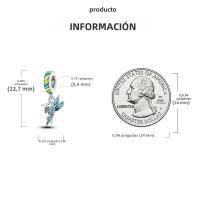 Encanto De Colgante De Árbol De Familia Platinado En Plata Para Pulsera De Bangle Y Collar DIY Regalo Con Doble Vuelo Aéreo - details 49