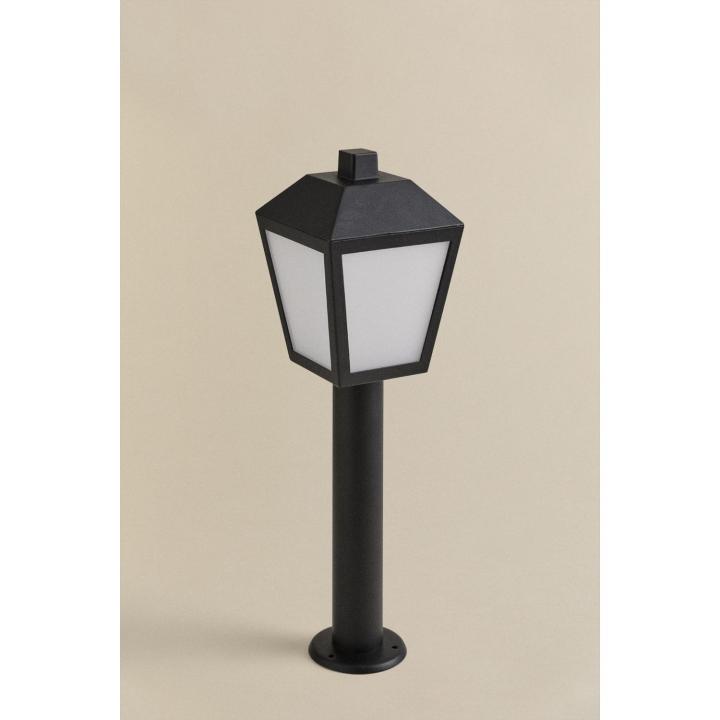 ORION91oficial® - Lámpara de suelo Baliza LED para exterior, 360lm, 8W Luz Cálida 3000K , Aluminio Color Negro, IP44 - spaziOrion91