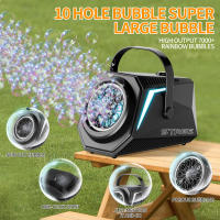 Máquina De Burbujas Automática Con Control Remoto 10 Agujeros Y Lámpara Juguete Para Exterior Fiesta Boda Regalo Para Niños - details 2