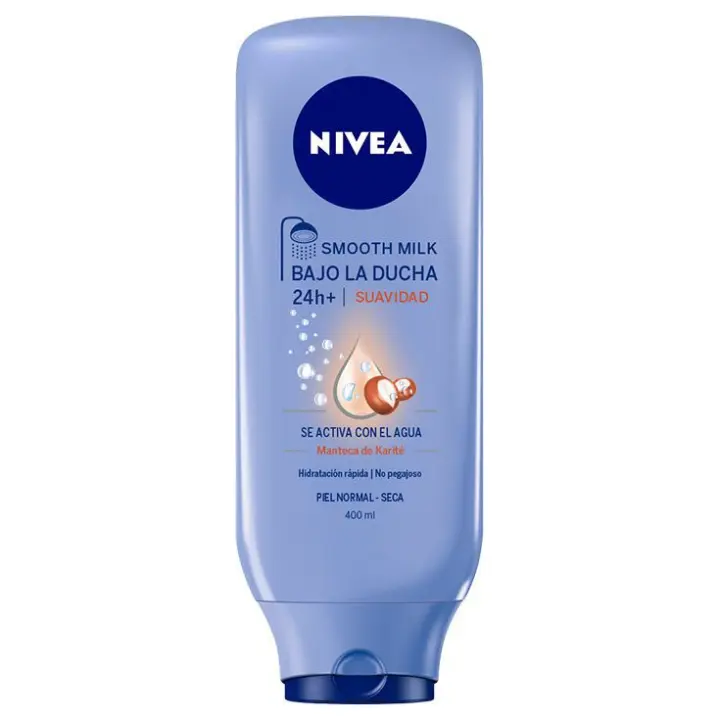 NIVEA Loción Corporal Bajo la Ducha Suavidad con Manteca de Karité - Hidratación 24h - 400ml - 1