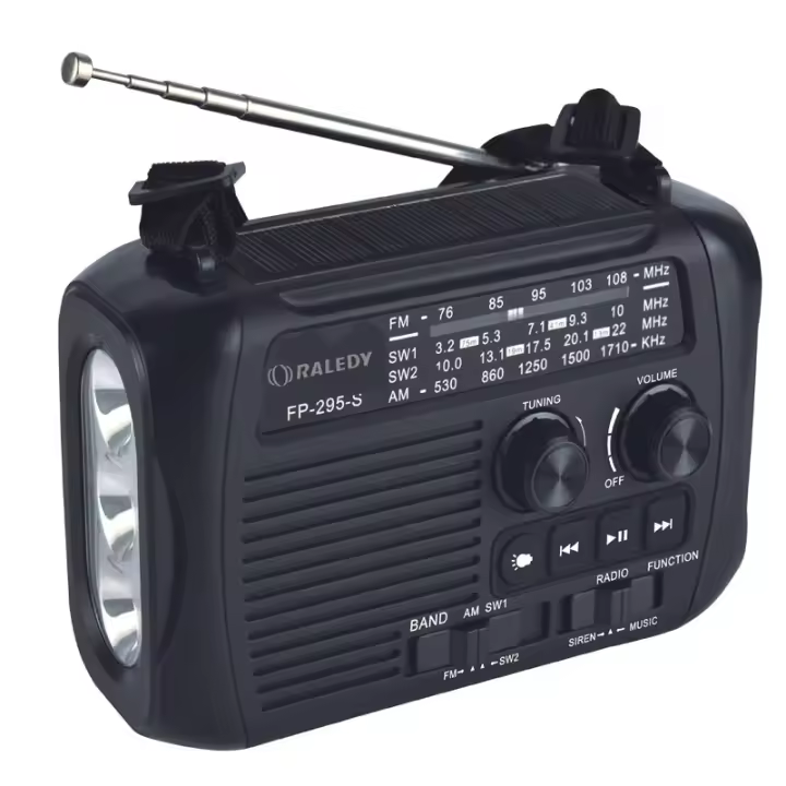 Radio con manivela de carga solar para exteriores - 1