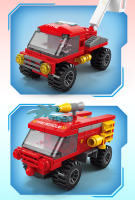 HUIQIBAO 472pcs 6en1 Camión De Bomberos De Ciudad Modelo Bloques De Construcción Figuras De Robot De Bombero Juguete De Construcción Para Niños Regalo - details 4