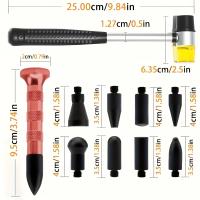 Kit De Reparación De Aros Sin Pintura 9 Cabezas Herramientas De Reparación De Choques Para Eliminación Y Terminación De Aros Metálicos En El Cuerpo Del Automóvil - details 0