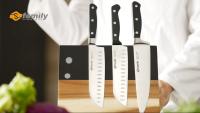 DESEOS Juego cuchillos de cocina Family | Serie cuchillos de cocina | Hoja de acero inox | Mango ergonómico de POM | Varios tipos | Cuchillo de cocina, rebanador, panero, santoku, deshuesador, multiusos, chuletero y pelador - details 2