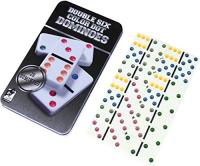Euroxanty Dominó de 28 Piezas con Caja Metalica, Juego de Dominó, Dominó Portátil de 28 Piezas, Regalo, Ideal Viajes, Ideal Camping y Picnic, Juego en Familia, Dominó Niños y Adultos, Dominó, Dominoes, Dominó Juego, Juego de Dominó, Fichas de Colores - details 2