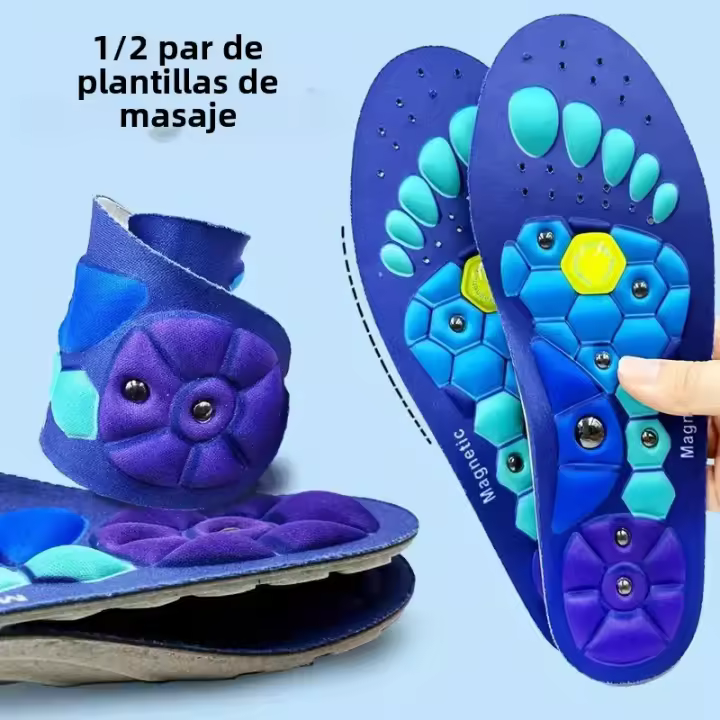 1/2Pair Magnetic Therapy Massage Insoles for Orthopedic Arch Support Therapy Foot Acupressure Shoe Soles Insert Sports Insoles - 1