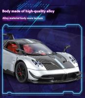 Modelo De Coche Pagani Huayra a Escala 1:24 Con Acción De Retroceso Retro Para Regalo Perfecto Para Enthusiasts De Carreras Y Coleccionables De Exposición - details 7