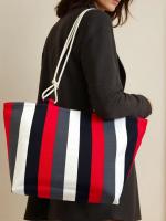 MEJORADA TOTE BAG Grande Rayas Multicolor – BOLSO DE PLAYA de Lona con Asas de Cuerda, Capacidad Extra, 6 Colores Disponibles - details 7