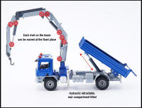 Modelo De Camión De Escala 1/50 En Aleación Kdw Para Niños Juguetes De Construcción Camión De Grúa Metal Para Niños Regalo - details 8