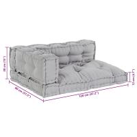 Cojín de sofá de palets vidaXL con soporte para el brazo y espalda de tela gris - details 6
