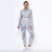 SSIT
Conjunto de Yoga sin costura Para Mujer, ropa Deportiva de 2 piezas, Short Top, sujetador, Leggings, traje de entrenamiento Para Gimnasio - details 27