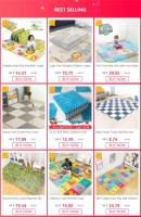 Carpetas De Juego Para Bebés Alfombra De Juguete Educativo De Espuma Suave EVA Para Niños Tamaño 114cm X 114cm Color Aleatorio - details 0
