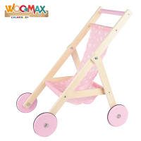 WOOMAX - Carrito bebé juguetes, cochecito muñecas 36 cm, fabricado de madera, color rosa con margaritas, medidas 33x51x44 cm, juguete niña 2 años, sillas de paseo, portabebés muñeca, sillita, +24 meses - details 4