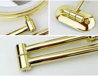 Espejo De Maquillaje De 8 Pulgadas Dorado Con Doble Lado USB Iluminación Inteligente 3x/5x/7x/10x Magnifying Para Baño - details 3
